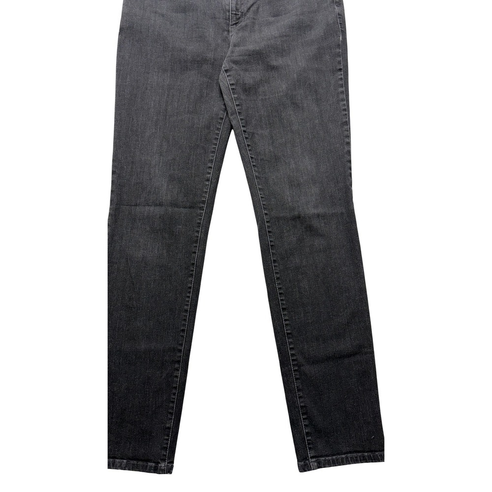 Eileen Fisher Jeans Womens 35x30.5 Gray Charcoal Wash Straight Mid Rise Stretch